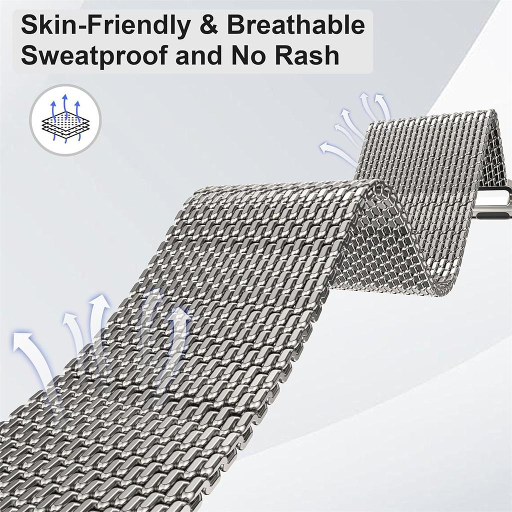 1 шт. ремешок для Apple Watch Milanese Loop для Apple Watch S10 46 мм 42 мм Ultra 2 49 44 45 41 40 38 мм металлический ремешок для часов IWatch 10 9 6 5 SE 7 8 4 3 браслет