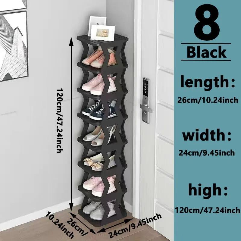 Folding Shoe Rack Portable Easy Assembly Doorway Corridor Narrow Style Shoe Cabinet Small Footprint Dormitory Organize Racks