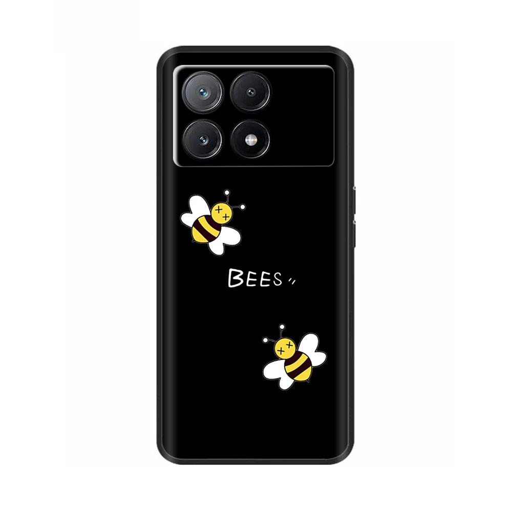 Чехол для телефона Poco X6 Pro Задняя крышка для Poco X6 Neo Pocox6 Pro 5G Мягкий черный силиконовый бампер Ударопрочный защитный корпус Чехлы