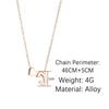 SUMENG Fashion Tiny Heart Dainty Initial Necklace Gold Silver Color Letter Name Choker  For Women Pendant Jewelry Gift