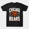 Мужская черная футболка с принтом Chicago-Bears Печать на трансферной бумаге без вырезки Хлопковая футболка