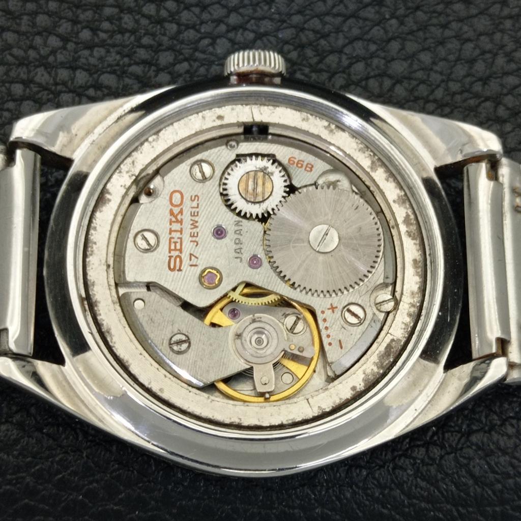 GENUINE VINTAGE SEIKO HAND-WINDING 66B JAPAN MENS ORIGINAL DIAL WATCH A702301-5 R124-a702301