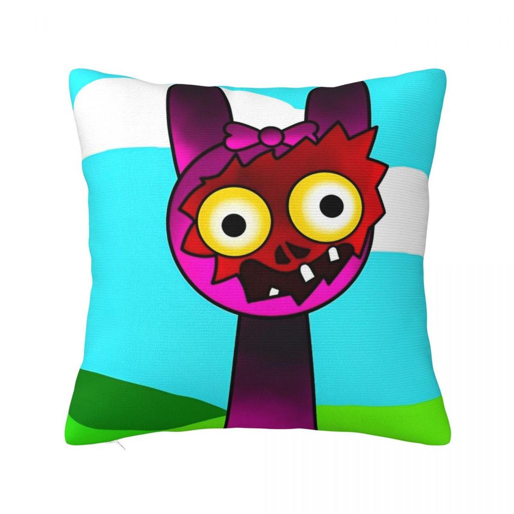 S-Sprunki Game Pillow Cover Kawaii Pillow Case For Sofa Home Decorative Cushion Cover Polyester Graphic Pillowcases Gift
