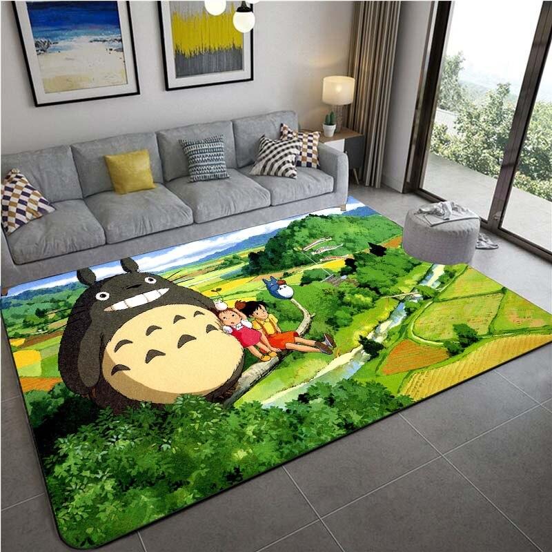Японские коврики Amime My Neighbor Totoro с героями мультфильмов, мягкий ковер для спальни, гостиной, нескользящий коврик, домашний декор