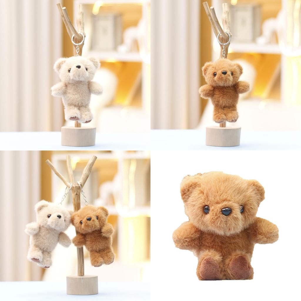 Bear Cuter Plush Doll With Super Soft Short Pile For Dolls And Bag Pendant