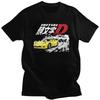 Мужская футболка на заказ Классический Аниме Initial D Дрифт-гонки Повседневная футболка Чистый хлопок Приталенная футболка Подарок
