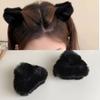 Cute Plush Cat Ear Hair Clips 2pcs- Soft, Sweet Autumn & Winter Accessory for Women and Girls