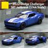 1/44 Dodge Challenger SRT Hellcat Toy Car Model Diecast Metal Vehicle Miniature Pull Back Doors Openable Collection Gift for Kid
