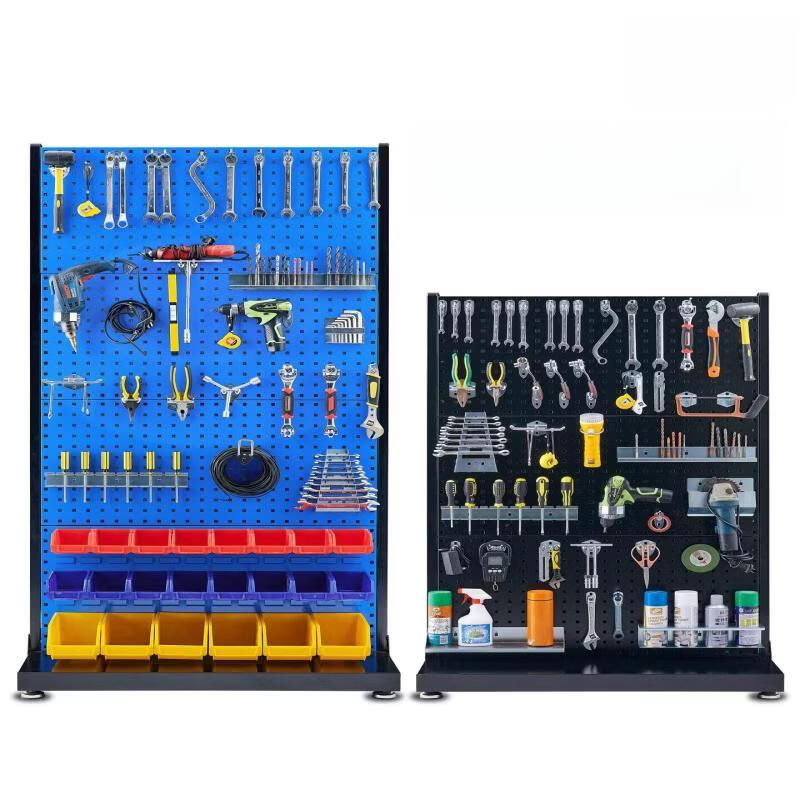 Double-Sided Square Hole Tool Pegboard Rack