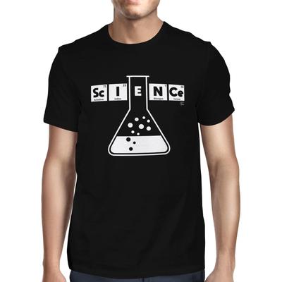 1Tee Мужская футболка с колбой и таблицей Менделеева