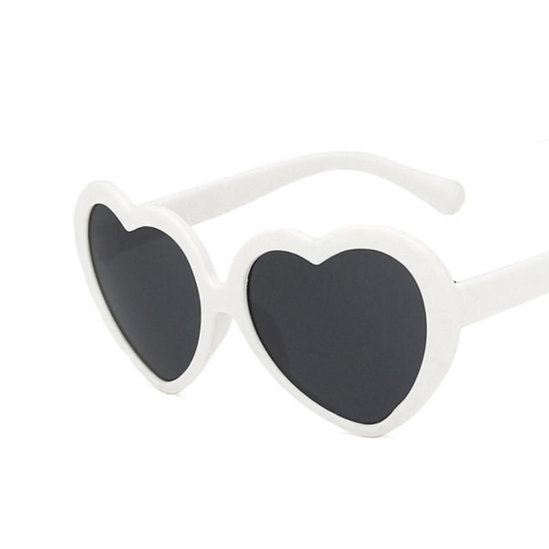 Модные солнцезащитные очки в форме сердца для детей, черные, красные, с маленькой оправой, винтажные, для мальчиков, девочек, детей