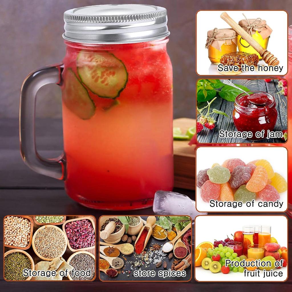 48 шт. обычные крышки и кольца для консервирования рта, крышки для каменных банок, многоразовые герметичные разъемные серебряные крышки с силиконовыми уплотнительными кольцами