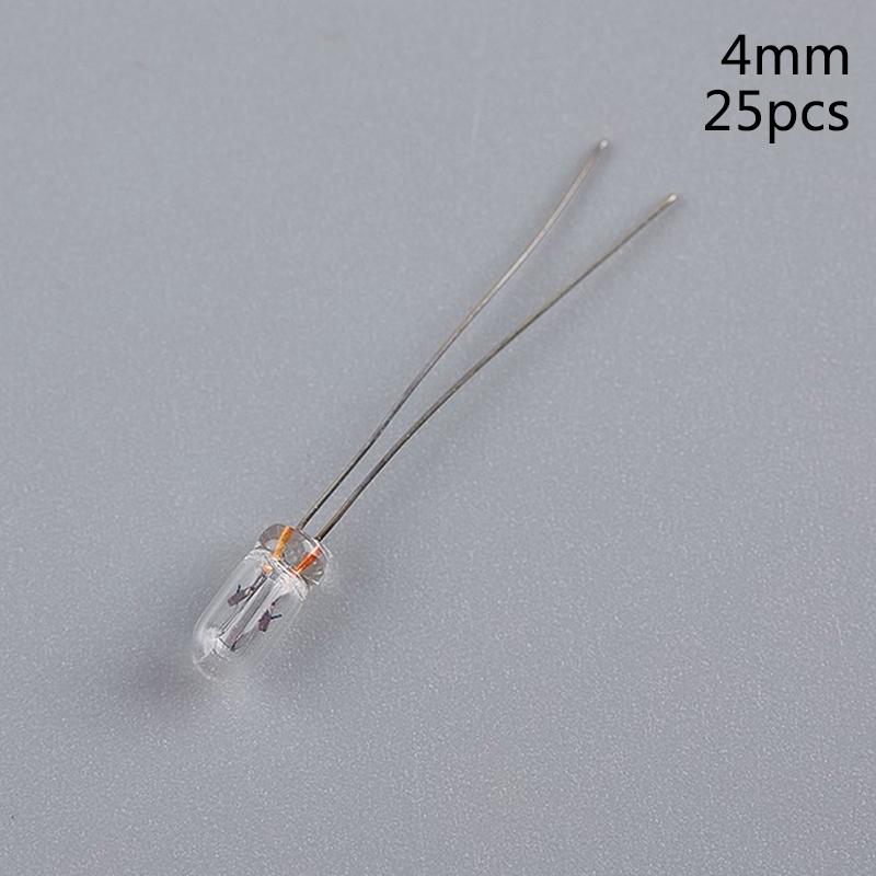25Pcs 5Mm 4Mm 3Mm Clear 12V Mini Bulb Of Wheat Rice Bulbs Switch Button Bulbs Indicator Bulb Tungsten Lamp