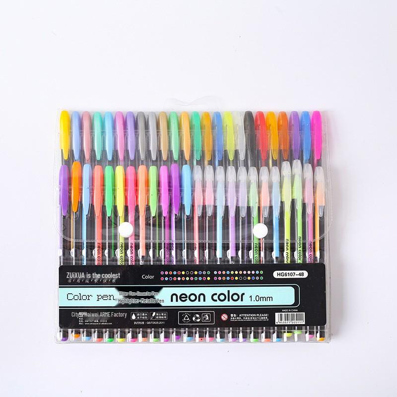 Гелевая ручка пастельных тонов большой вместимости с блестками для рисования и ведения дневника своими руками