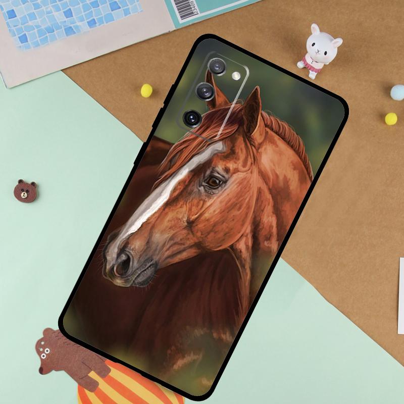 Чехол с рисунком лошади и пони, мягкий, для Samsung Galaxy S25 Ultra S9 S10 S20 FE S21 S22 S23 Plus S24 Ultra, Funda, Чехол