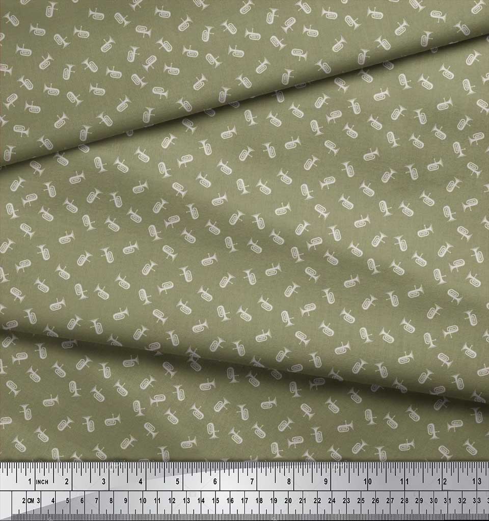Soimoi Japan Crepe Satin Fabric Tuba Shirting Decor Fabric Printed metre 42 Inch