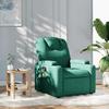 VidaXL Reclining Massage Armchair Dark Green Fabric 372383