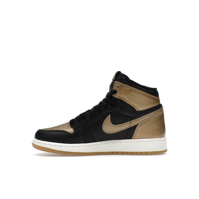 Air Jordan 1 Retro High OG GS Черный Металлик Золотой Парус FD1437-071