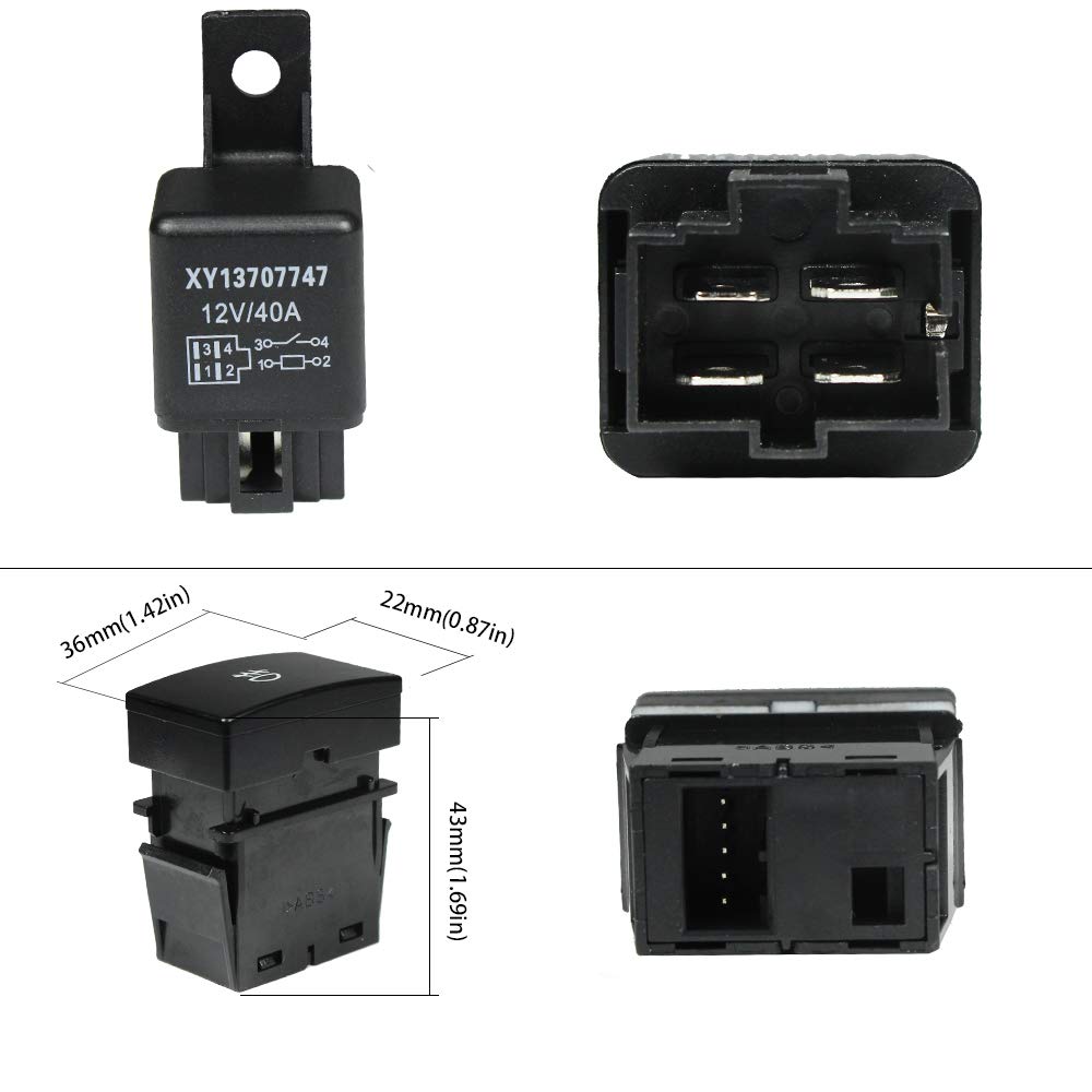 HUIQIAODS H8/H11/H16 LED Compatible Fog Wiring General Purpose With Switch For Fog Lights Relay