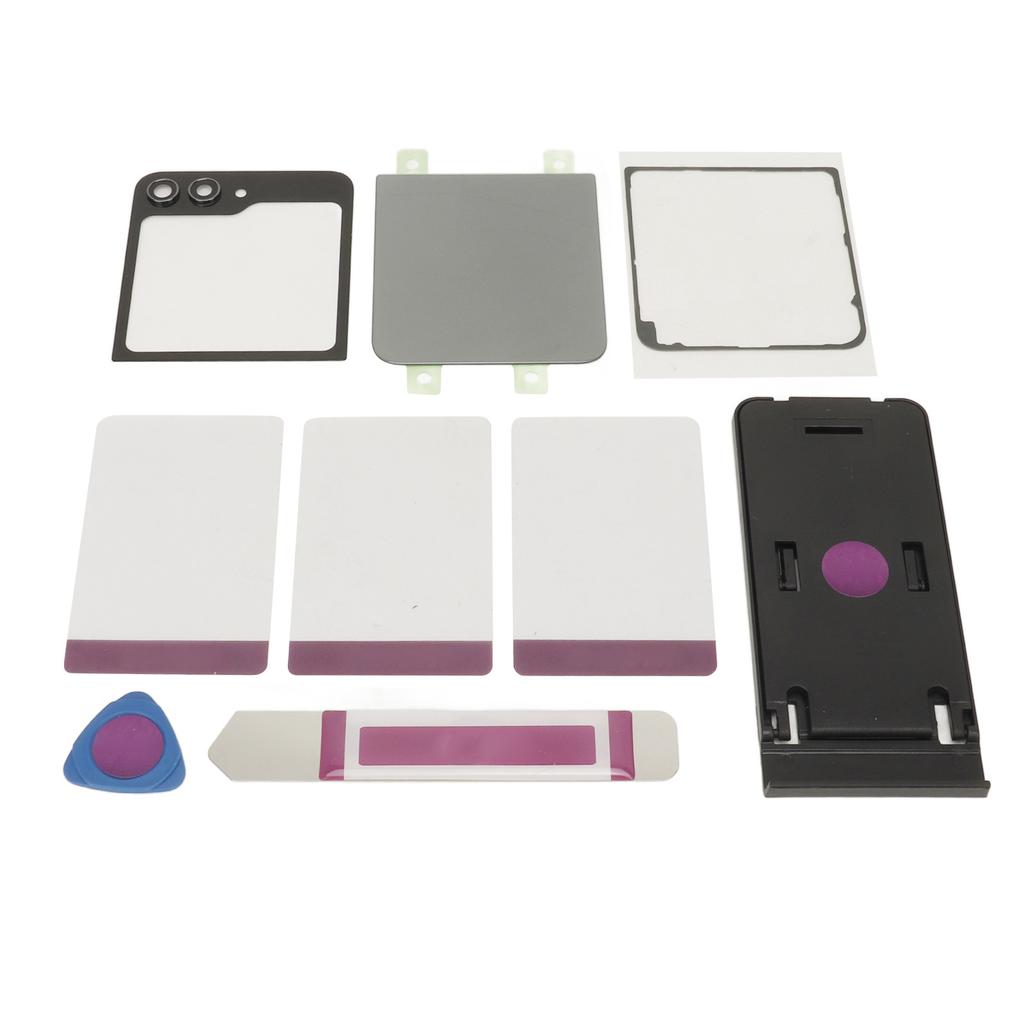 Замена заднего стекла Задняя крышка Стеклянный корпус Дверца с предварительно установленной лентой Объектив камеры Инструменты для Galaxy Z Flip 5 Z