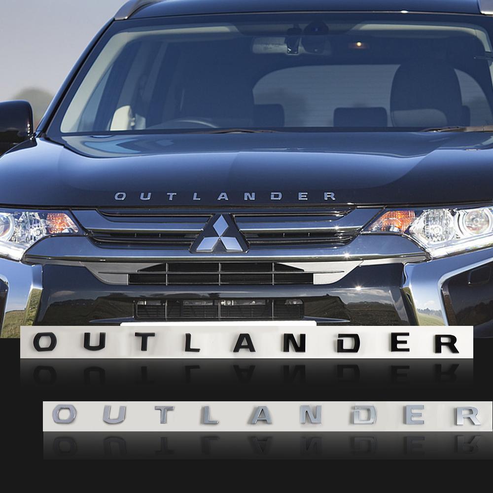 vhcp9 Car 3D ABS Letters Outlander Logo Decals Sticker For Mitsubishi Pajero Outlander XL Montero Lancer Triton Galant ASX Xpander