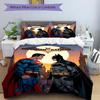 3pcs Superman, Batman Duvet Cover Set, 1 Duvet Cover + 2 Pillowcases (No Insert), Cozy Bedding, Bedroom Set, Easy Care, Durable yy251103085