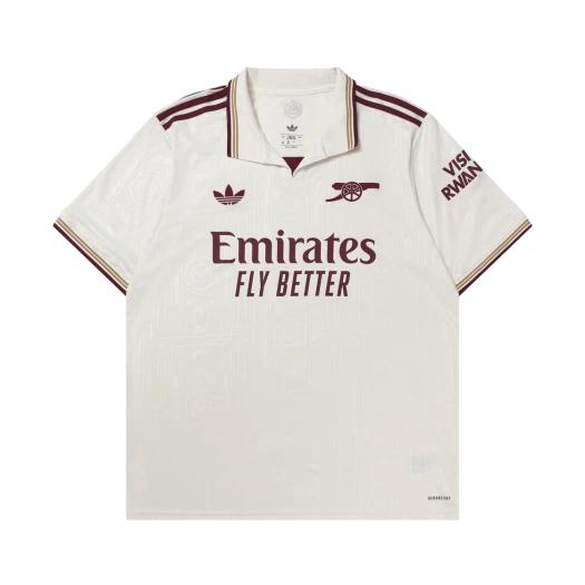 adidas Третий джерси Арсенала 2025/26 Cloud White Team Coll Burgundy 2 - Корейский размер (Не оставляющая следов Вер.)