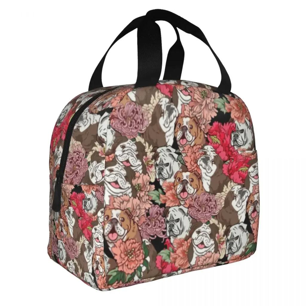 Ланч-бокс с изображением британского бульдога для женщин, портативный герметичный охладитель, термосумка для еды, для детей, школьников
