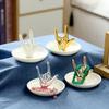 Jewelry Tray Ceramic "I LOVE YOU" Rings Earrings Necklaces Bracelets Holder Decorative Jewelry Organizer Home Decor