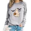 Европейский и американский Хэллоуин Повседневный пуловер с длинным рукавом и круглым вырезом, свитер с мультяшным принтом привидения
