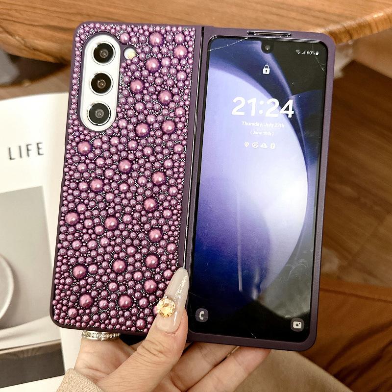 Подходит для чехла мобильного телефона Samsung ZFold6, полноэкранный жемчужный полный чехол, высококачественный защитный чехол, чехол для складного мобильного телефона Zfold5 3