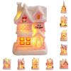 Resin LED Light Snow House Cute Christmas House Ornament  Party Favors