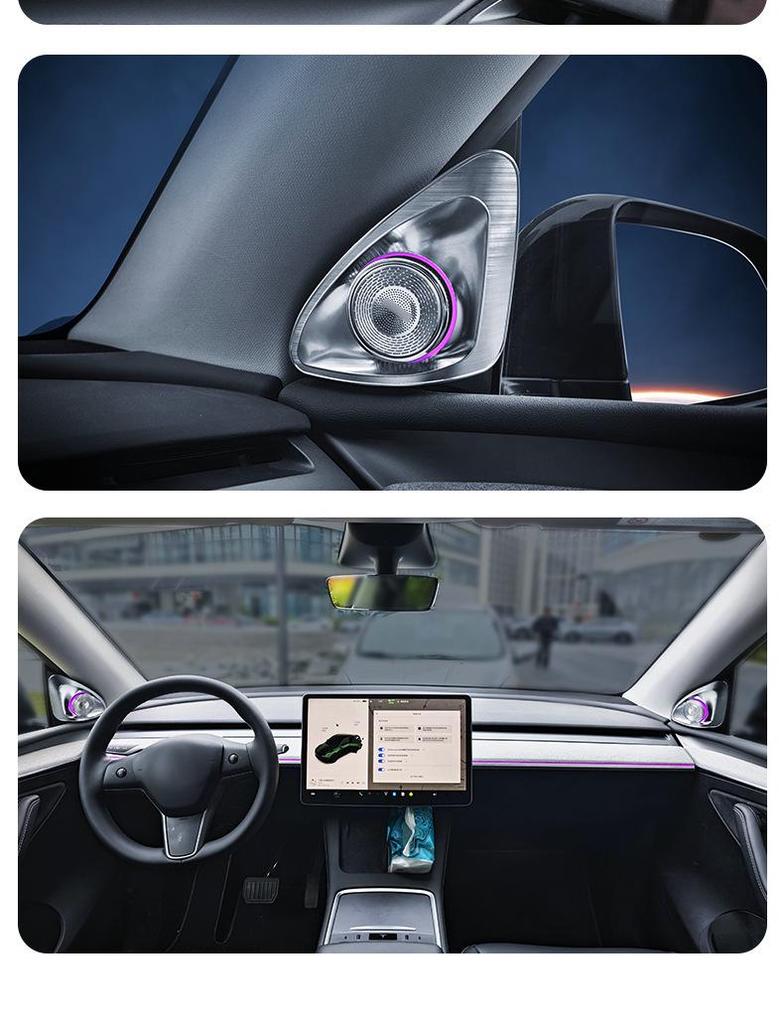 Совместимый вращающийся твитер с подсветкой для Tesla Model Y/3