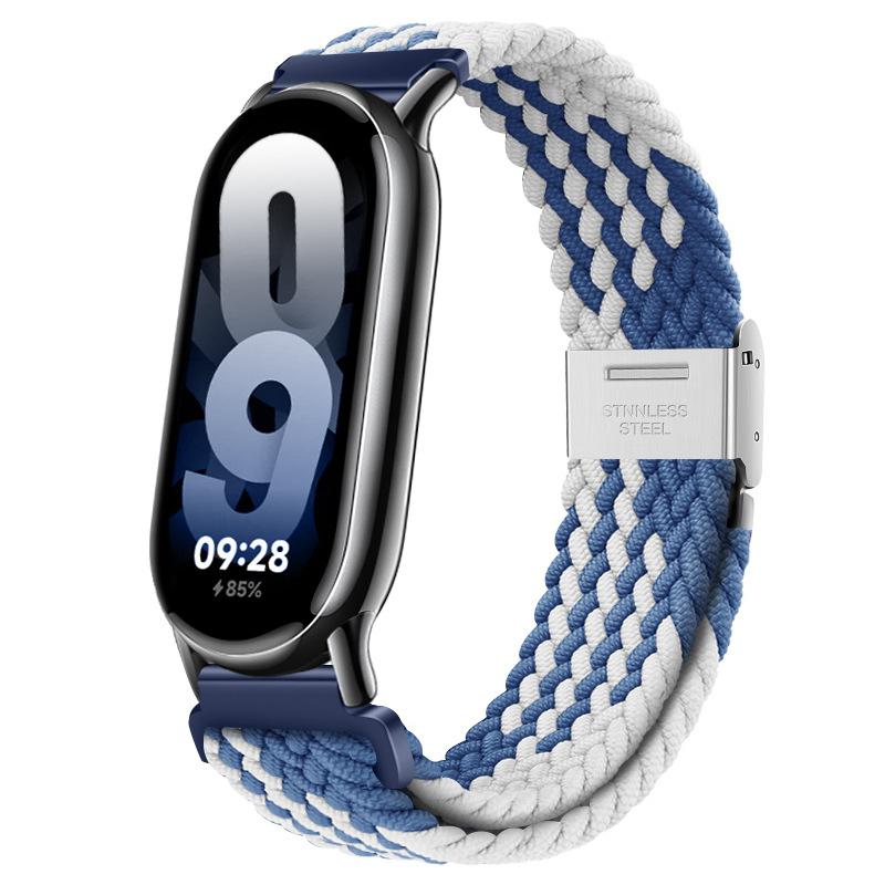 Нейлоновый ремешок для Xiaomi Band 8 Band8 NFC Металлическая пряжка Сменный ремешок для смарт-браслета Браслет Ремешок на запястье