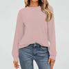 Women's Fashion Long Sleeve Shirts Loose Fitted Crewneck Basic Tops Casual Outfits