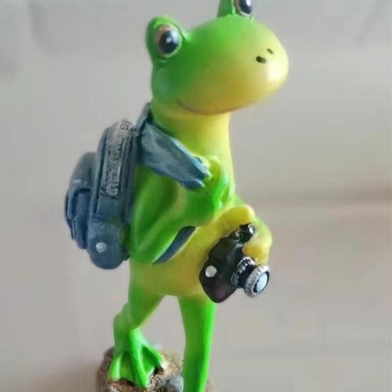 Фигурка лягушки из смолы, украшение для кашпо, статуэтка лягушки, украшение для сада на открытом воздухе, скульптура лягушки для патио, двора, сада фей, украшение для дома