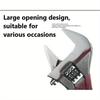 Adjustable Wrench Large Opening Short Handle Mini Monkey Spanner Laser Scale Rubber Wrapped Key Plumbing Pipeline Bathroom Tools