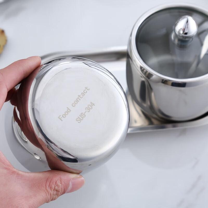 Набор вращающихся баночек для приправ Huihuang из нержавеющей стали 304 с 4 отделениями