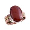 Кольцо из серебра 925 пробы с натуральным красным драгоценным камнем яшмой S.8.5 A3k80