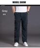 Men's Winter Fleece-Lined Cargo Pants - Warm, Casual, Elastic Waist, Plus Size, Trendy Style