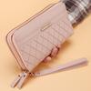 1 Pcs Double Zipper Long Wallet for Women Simple Female Purses Coin Purse Card Holder Fashion Retro Large Capacity CLE