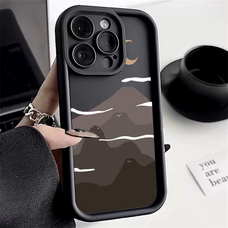 Закатный пик Персонализированный чехол для телефона iphone16pro Для iPhone 16 15 Pro Max 16E 14 13 12 11 16Plus Силиконовый мягкий чехол