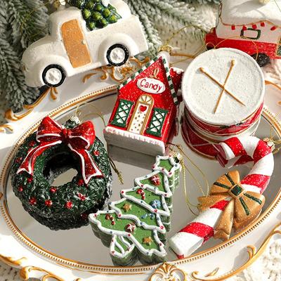 1 шт ?Рождественская елка подвесная рождественская подвеска украшения украшения дом почтовый ящик фургон