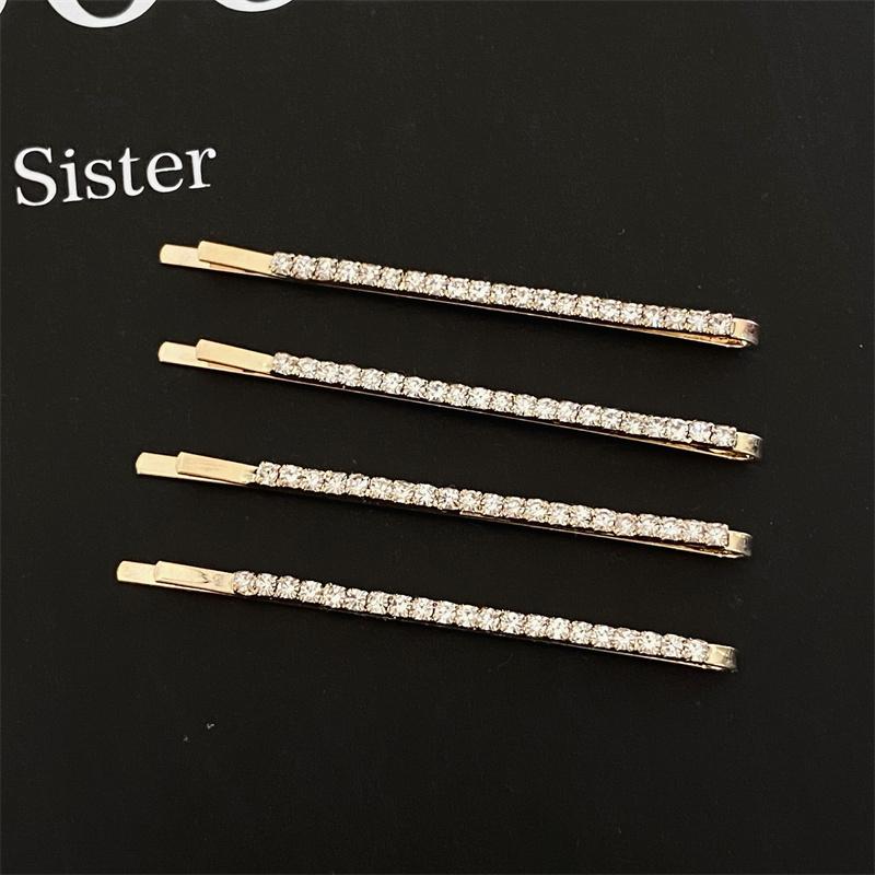 Набор блестящих хрустальных заколок для волос, заколки-невидимки со стразами в виде цветов, милые элегантные заколки-невидимки, шпильки, женские аксессуары для волос