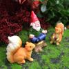 Ornaments Decorations Resin Dwarf Statue Miniature Gnome Figurines Cartoon Animal Fairy Garden