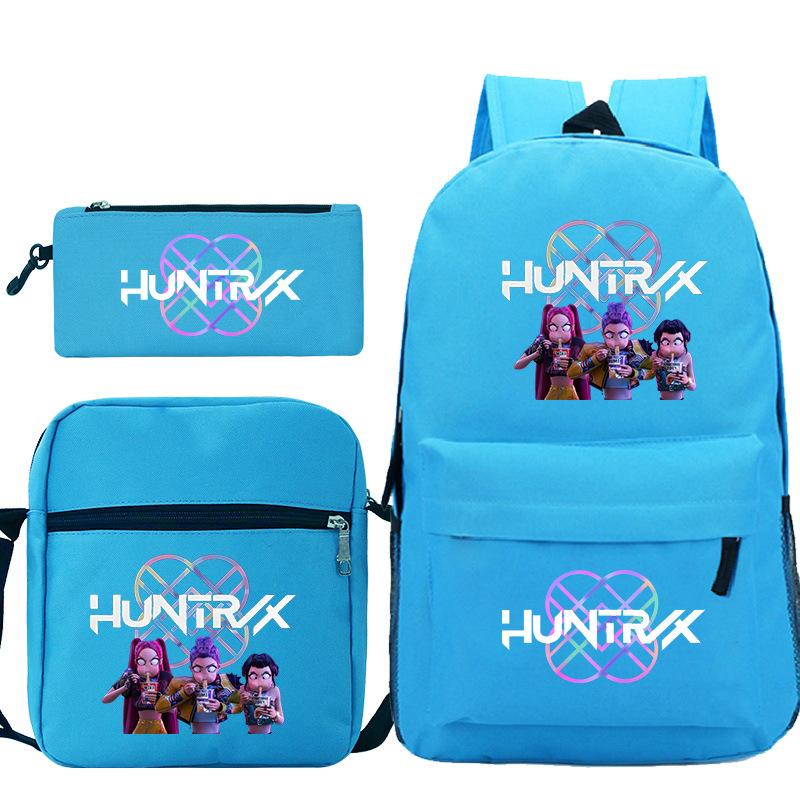 Animation Cartoon Children'S Backpack Leisure Pencil Bag Shoulder Bag Three-Piece Set, Primary And Secondary School School Bag