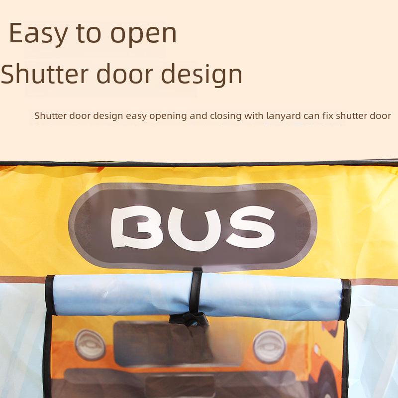 Детский интерактивный игровой домик-автобус-палатка – раскладная игрушка для использования в помещении и на улице