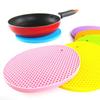 18cm Round Silicone Non-slip Heat Resistant Mat Coaster Cushion Placemat Pot Holder Kitchen Accessories