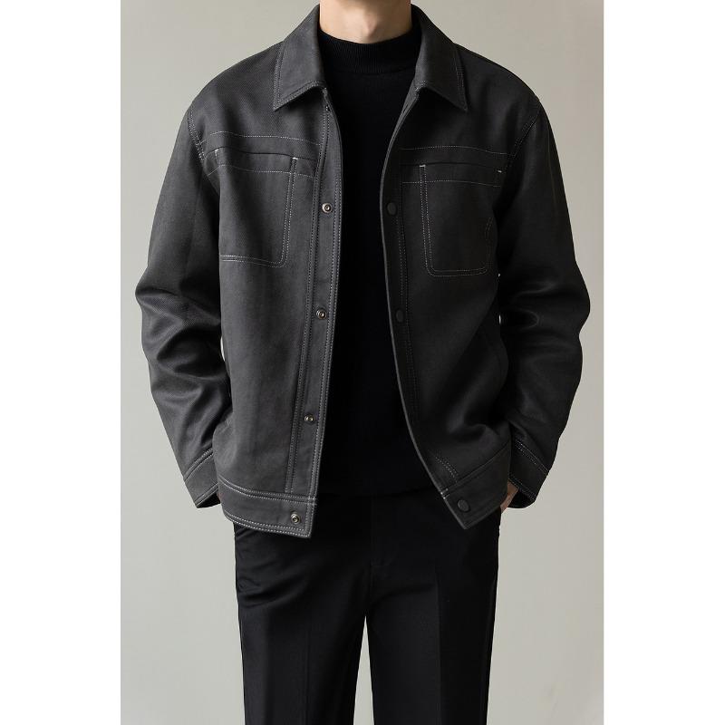 Весенне-осенняя куртка корейская версия свободная повседневная мужская короткая с лацканами модное пальто