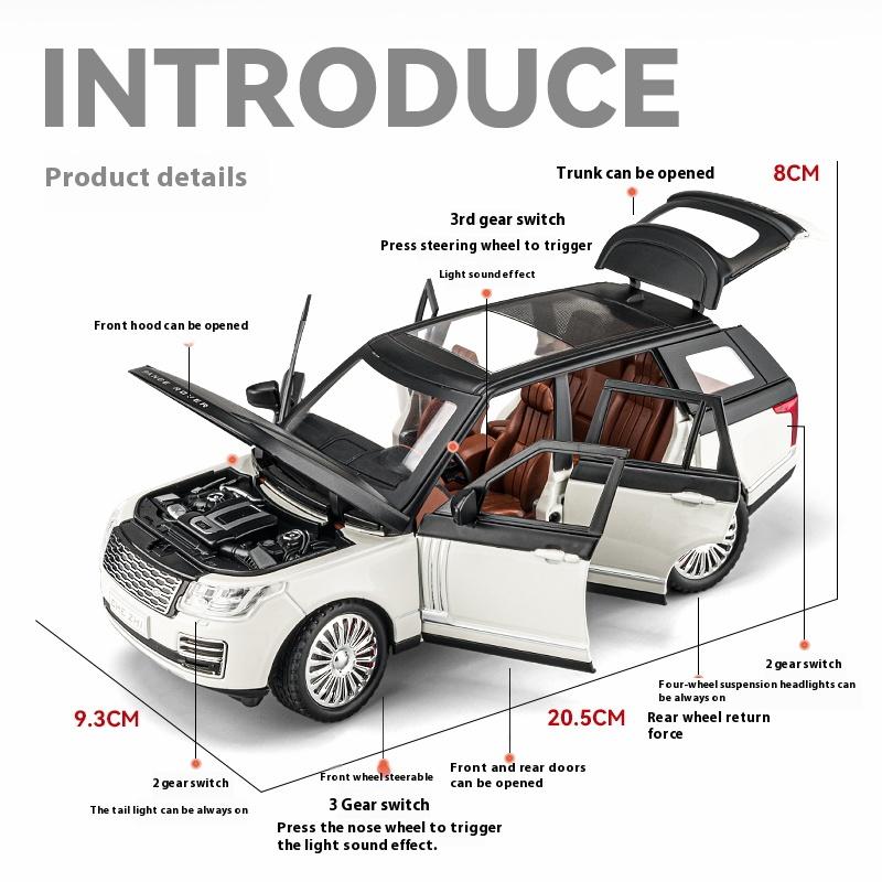 Масштаб 1/24 Land Rover Range Rover Сплав Литой Модель Автомобиля Внедорожник Транспортное Средство Автомобиль Выставочные Украшения Коллекция Детская Игрушка Подарок